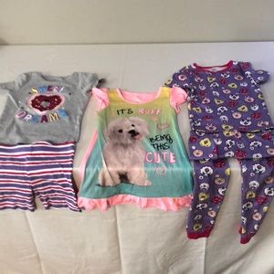 Girl’s pajamas and nightgown.